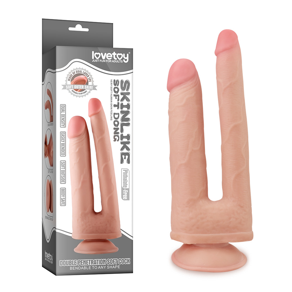 Dildo Suave como la Piel Doble Penetración